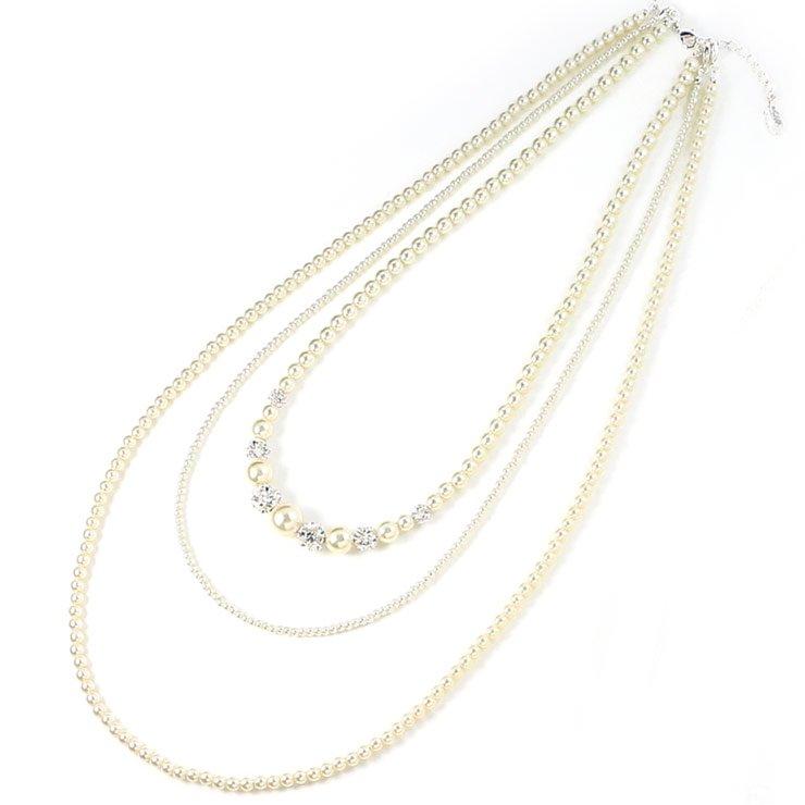 Pearl x Stone 7WAY3 consecutive necklace