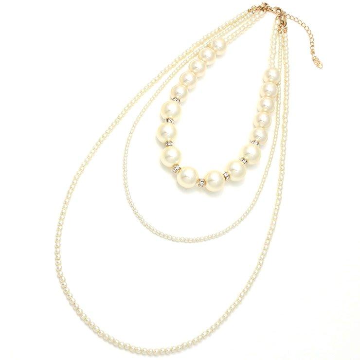 Pearl 3 long necklace