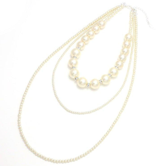 Pearl 3 long necklace
