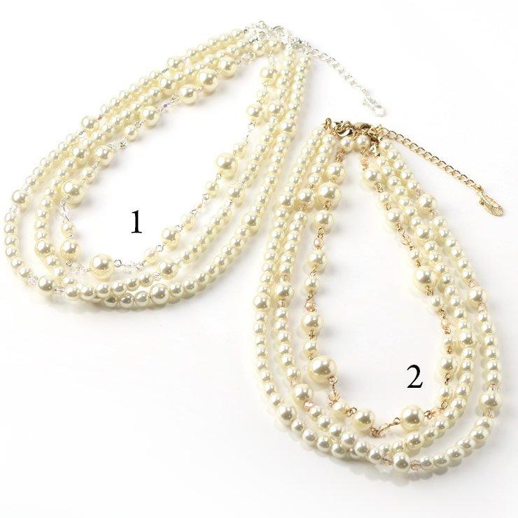 Pearl x Bijou 3 consecutive 7WAY short necklace