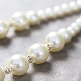 Pearl x Stone short necklace