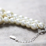 Pearl x Stone short necklace
