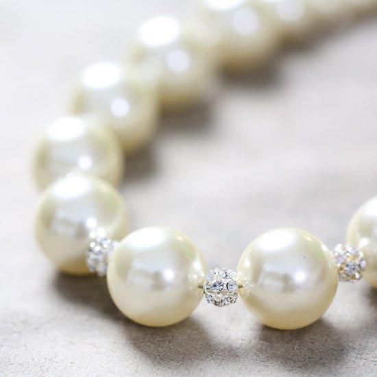 Pearl x Stone short necklace