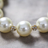 Pearl x Stone short necklace
