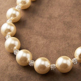 Pearl x Stone short necklace