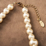 Pearl x Stone short necklace