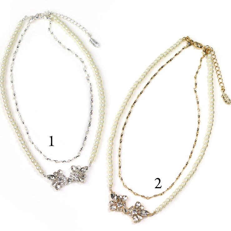 Pearl x Bijou x Simple Chain 2 3WAY Necklace