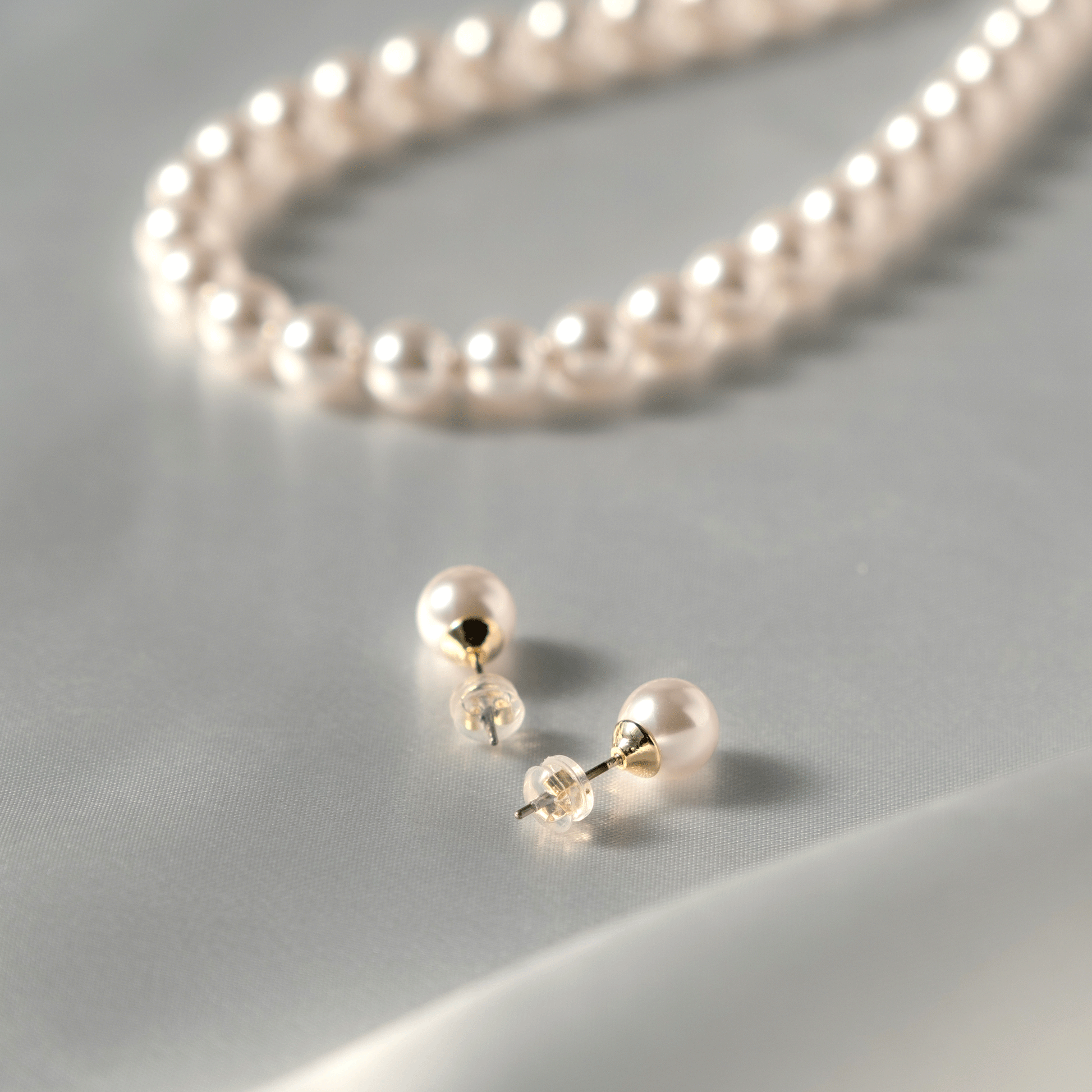 アンティーク 真珠ネックレス  ⚪️二連 ✨スワロ付き ⭐︎PAT