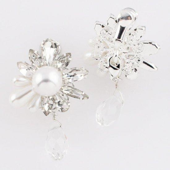 Pearl Bijou+Tier Drop Beads 2WAY Clip-on earringss