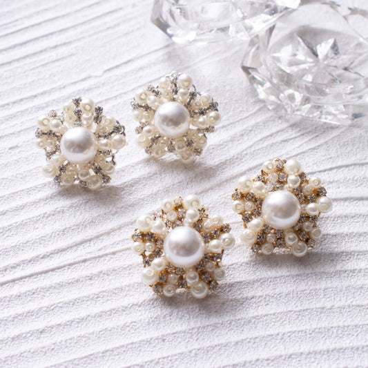 Pearl Bijou Flower earrings