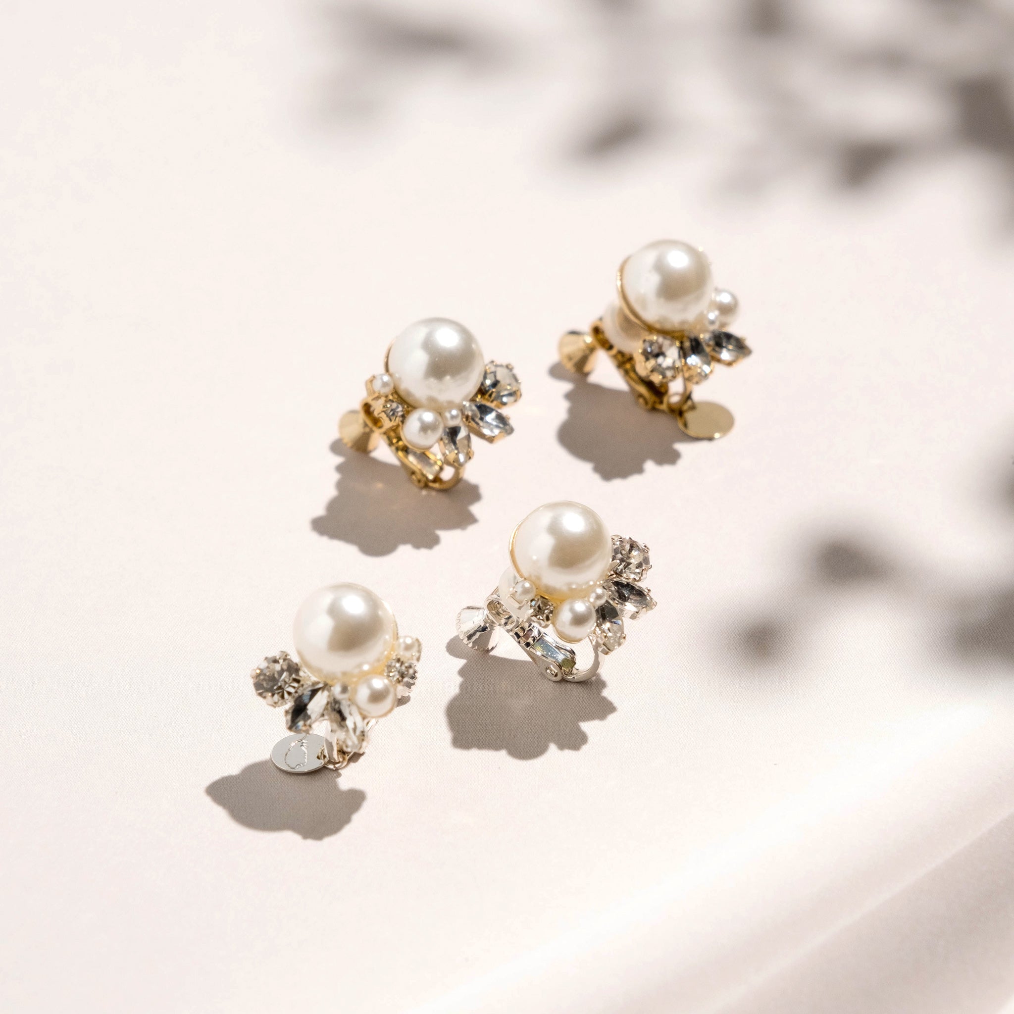 Pearl x Stone earrings