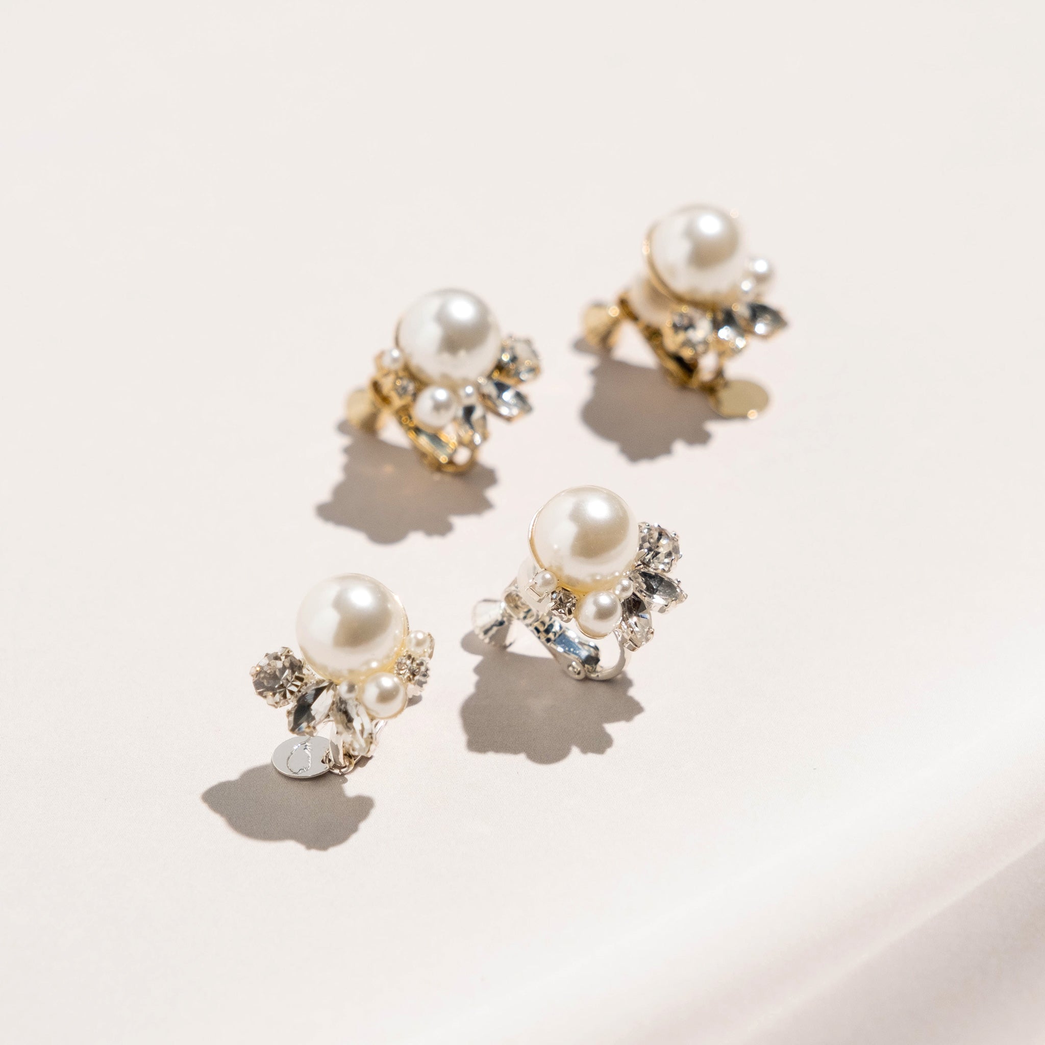 Pearl x Stone earrings