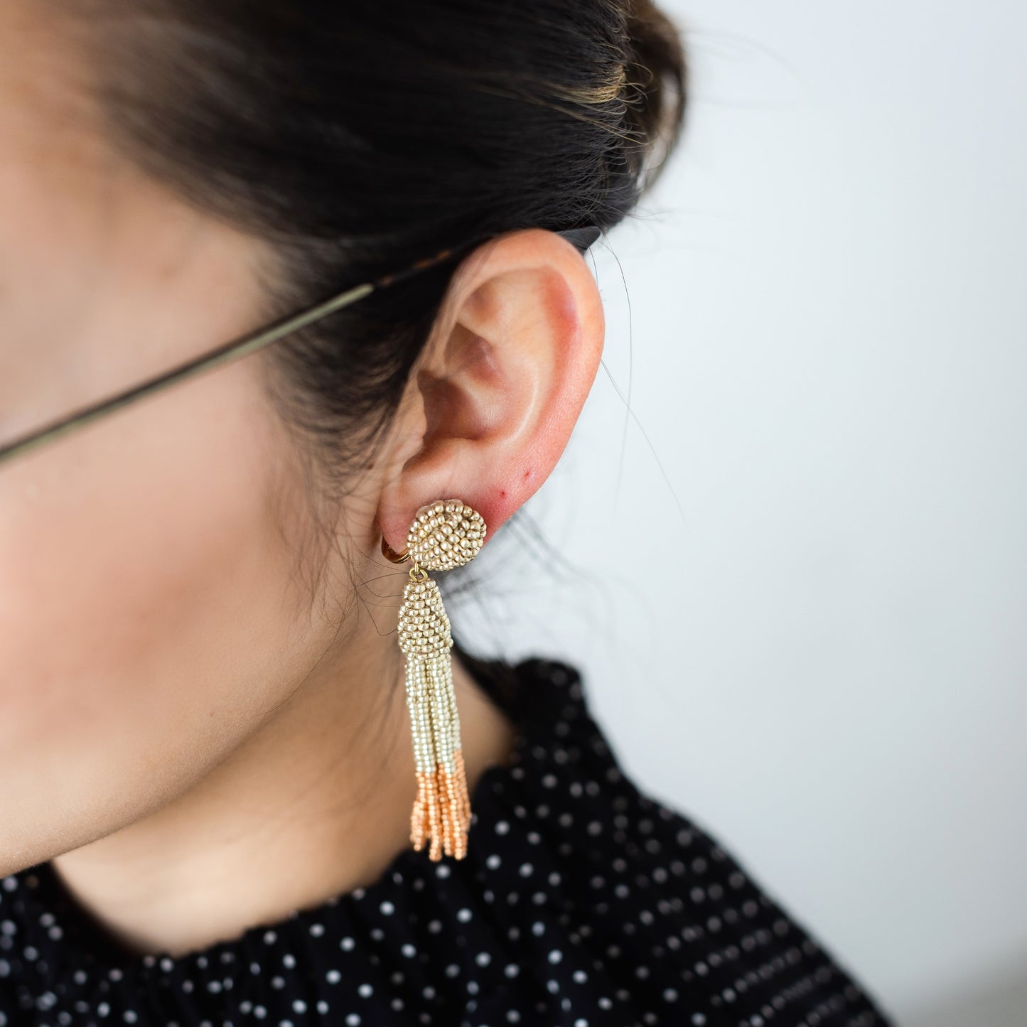 Bead tassel earrings