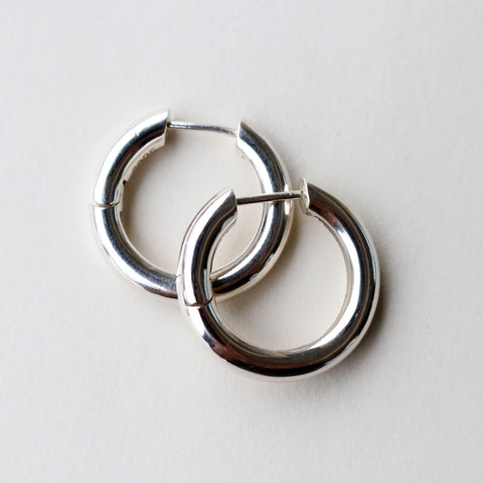 Silver 925 Simple Hoop Clip-on earringss