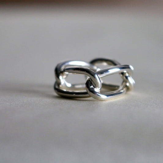 Silver 925 Design Chain Ring