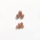 Glass Beads Round 4mm Amethyst x Brown Lame 10 pieces (1 set)