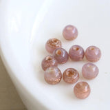 Glass Beads Round 4mm Amethyst x Brown Lame 10 pieces (1 set)