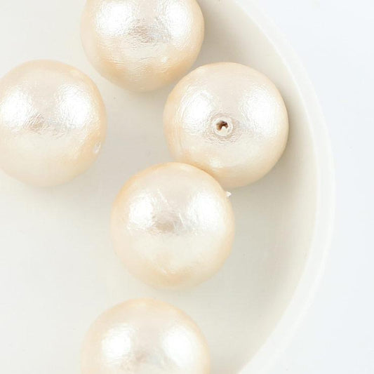 Cotton pearl round ball 18mm hole (hole) 100 pieces