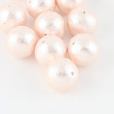 コットンパール 丸玉 16mm 両穴(通穴) ピンク 100個入