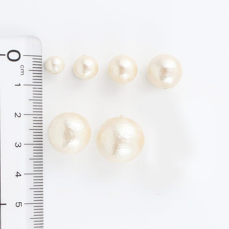 コットンパール 丸玉 14mm 片穴 ピンク 100個入