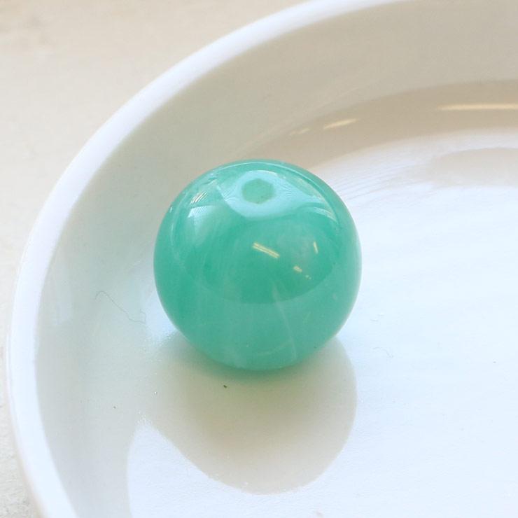 Resin bead oval type 18mm light blue x 1 white (1 set)