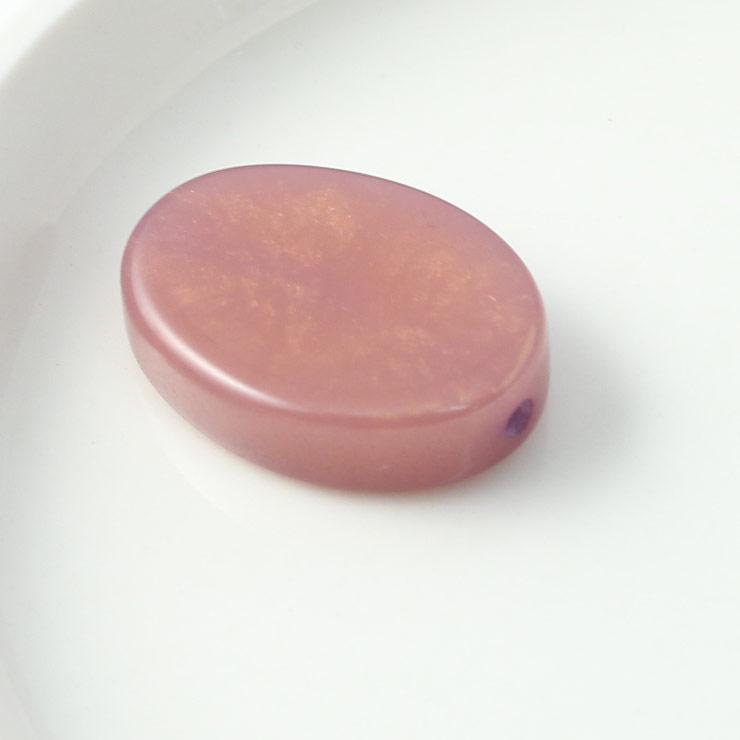 Resin bead oval type 18 × 27mm purple x 1 piece (1 set)