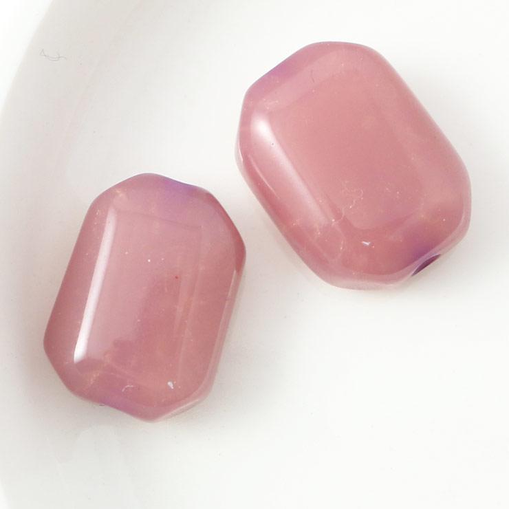 Resin Beads octagon type 13 × 19mm Purple x 2 pieces (1 set)