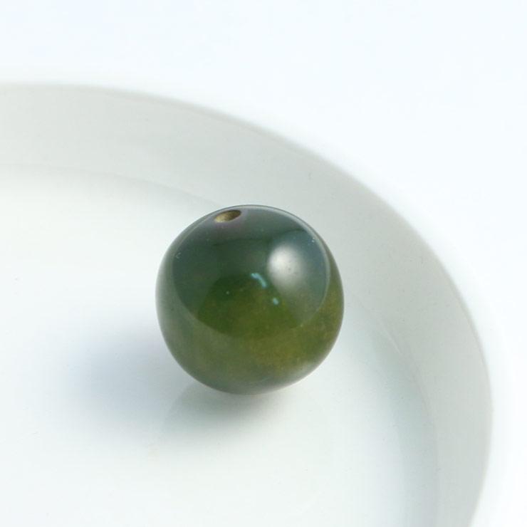 Resin beads round type 17mm olive x 1 lame (1 set)