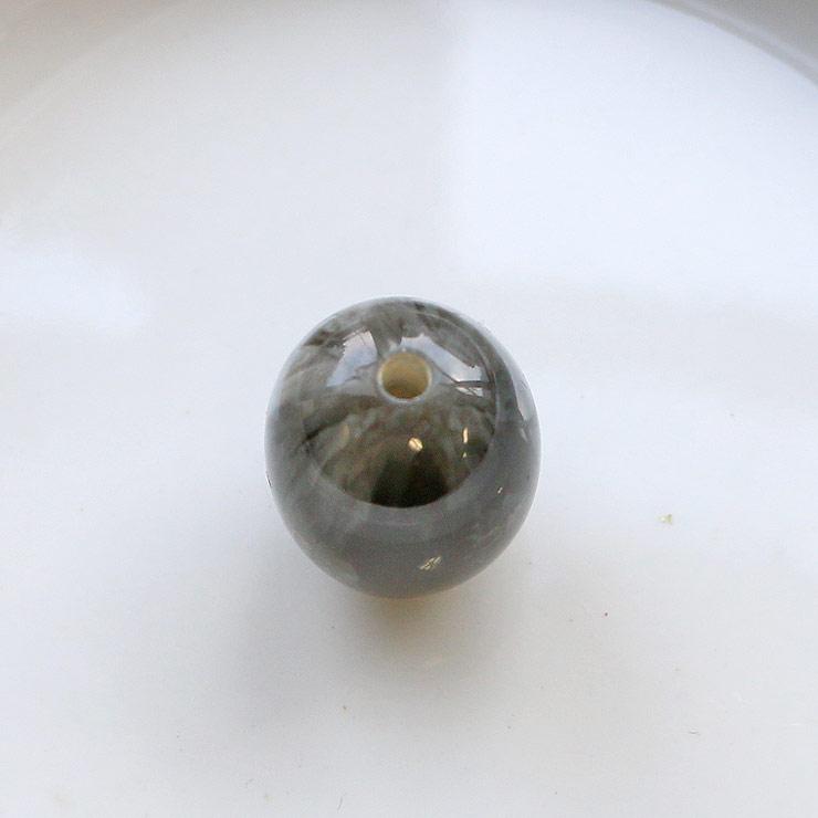 Resin bead oval type 20 × 15mm gray x 1 white (1 set)