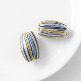 Winding beads Tawara type 11 × 18mm mint blue 2 pieces
