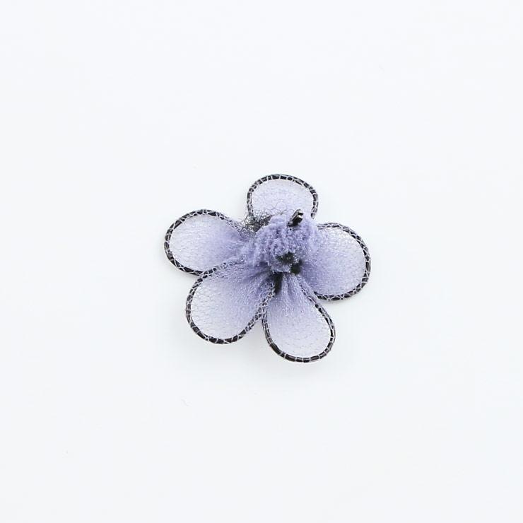 Wire x tulle flower parts 22 × 22 × 5mm 2 pieces