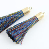 タッセル 10×35mm ネイビー×グリーン 2個入（5セット入り）