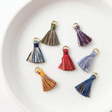 タッセル 12×15mm ネイビー×ベージュ 3個入（5セット入り）