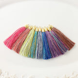 Tassel 10 x 60mm pink mint 2 pieces