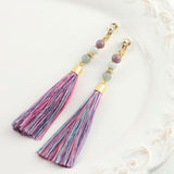 Tassel 10 x 60mm pink mint 2 pieces