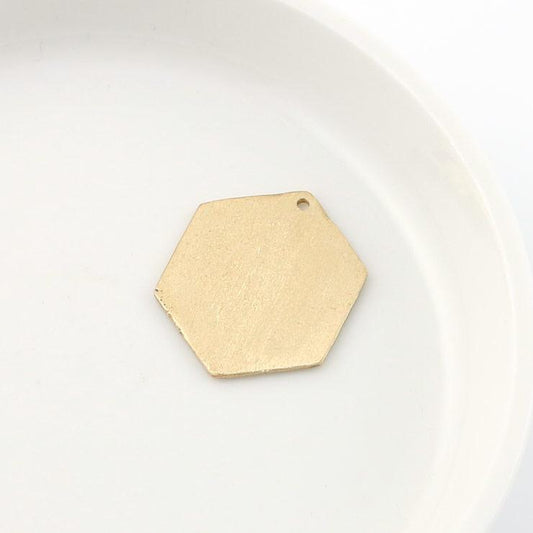 Metal Parts Hexagon type 20 × 25mm Dust Gold 1 piece