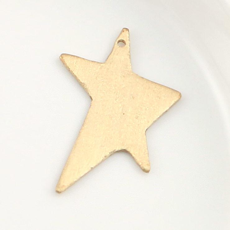 Metal parts star type 20 × 30mm Dust gold 1 piece