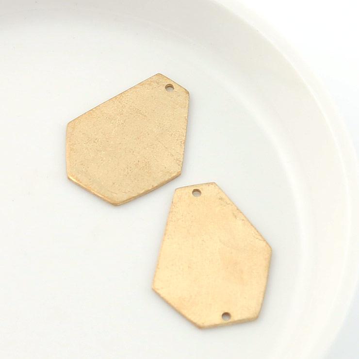 Metal parts Hexagon (trapezoidal) type 20 × 25mm 1 dust gold
