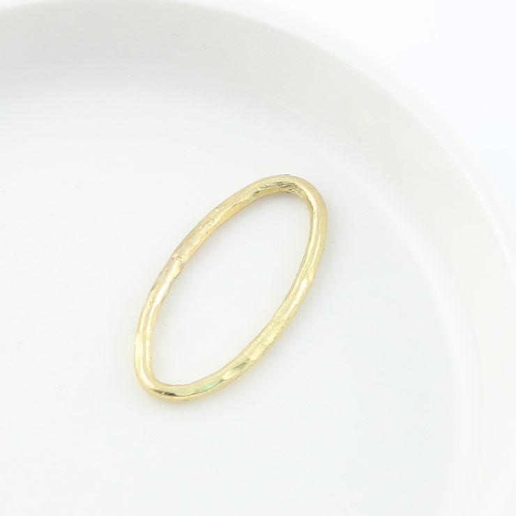 Metal parts oval (fine) type 15 × 30mm Tsuchime Gold 1 piece