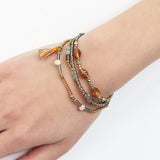 Glass beads 2WAY rubber necklace/bracelet handmade kit