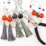 大ぶりビーズ×ロングタッセル ピアス・イヤリング 手作りキット｜大人のハンドメイドアクセサリー