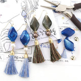 ダイヤビーズ×ロングタッセル ピアス・イヤリング 手作りキット｜大人のハンドメイドアクセサリー